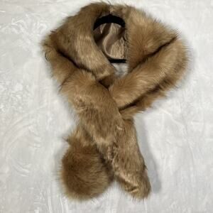 Azazie Faux Fur Stole Scarf in Light Brown